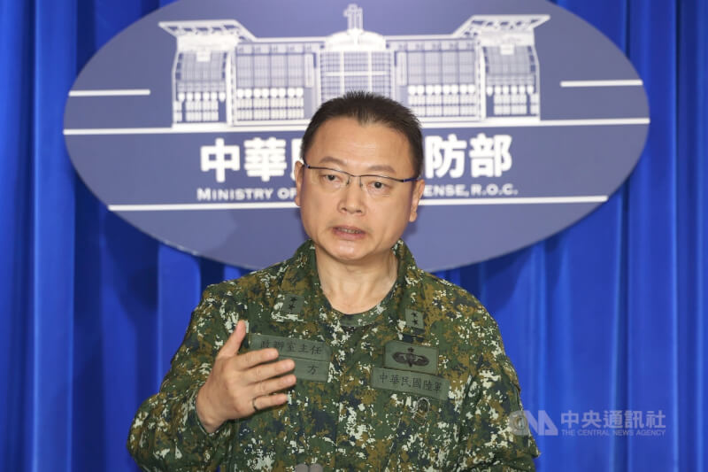 中共對台軍演，國防部發言人孫立方30日下午進行說明。中央社記者吳家昇攝 114年12月30日
