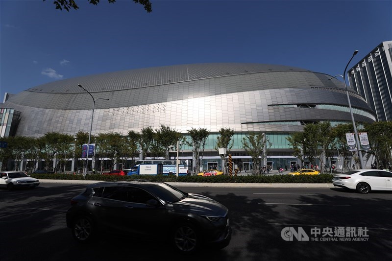 圖為大巨蛋外觀。 （中央社檔案照片）