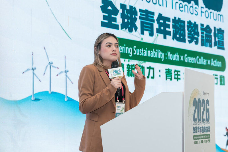 教育部3日在台北舉辦「2026全球青年趨勢論壇」，巴拉圭青年部長賈柏耶樂（Salma Agüero Caballero）（圖）致詞提及，近日中國軍事演習影響印太地區安全，身為巴拉圭的青年部長，她表達對台灣人民的堅定支持。（教育部提供）中央社記者陳至中傳真　115年1月3日