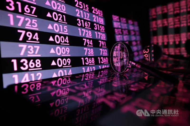 圖為台股示意圖。(中央社檔案照片)