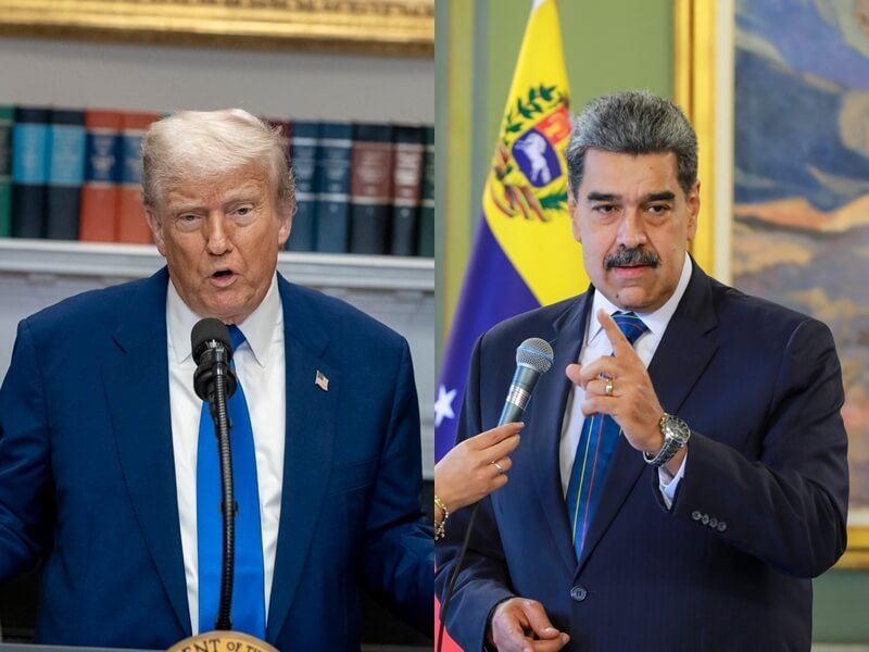 美國總統川普（左）與總統馬杜洛（右）。（左圖取自facebook.com/WhiteHouse，右圖取自facebook.com/NicolasMaduro）