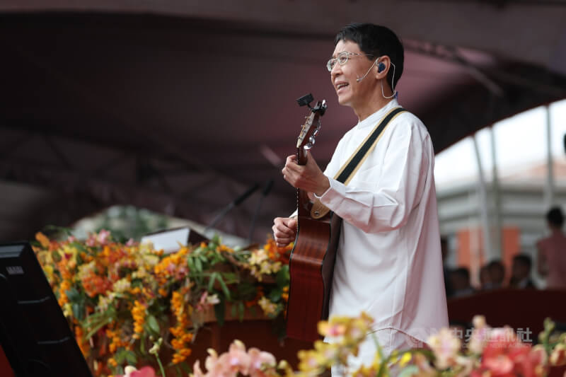 音樂人林生祥112年在中華民國國慶大會獻唱。（中央社檔案照片）