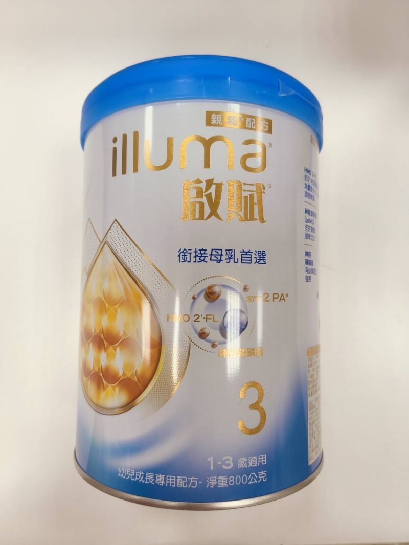 台灣雀巢預防性自主下架產品「啟賦幼兒成長專用配方（產品批號51690017C1）」。（食藥署提供）