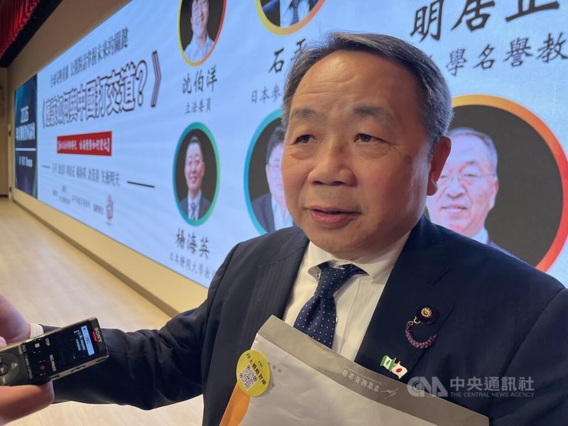 日本維新會中國裔參議員石平訪台，9日出席「2026印太戰略智庫研討會－應該如何與中國打交道」時遇鬧場，他於會後表示，這不是討論問題的方式。中央社記者李雅雯攝　115年1月9日