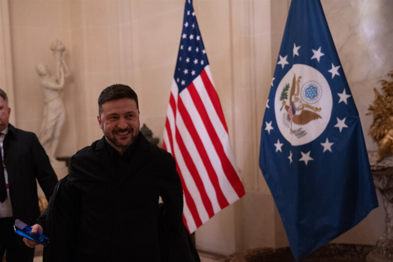 烏克蘭總統澤倫斯基。（圖取自x.com/USAmbFrance）