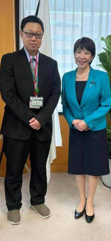 耐能執行長劉峻誠2025年赴日討論業務擴展，獲日相高市早苗接待。（劉峻誠提供）中央社記者張欣瑜舊金山傳真　115年1月11日