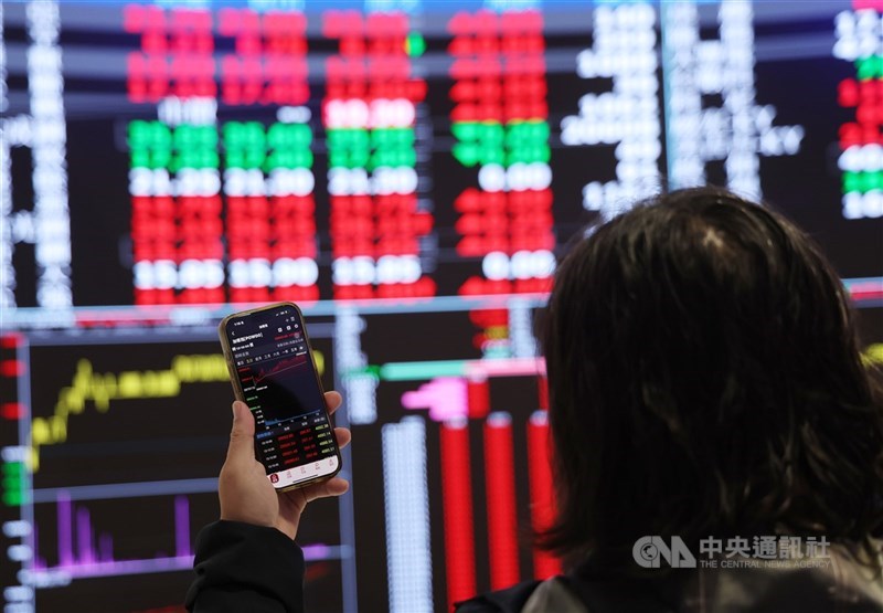 圖為台股示意圖。(中央社檔案照片)