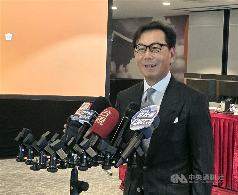 圖為富邦媒董事長蔡明忠。 （中央社檔案照片）