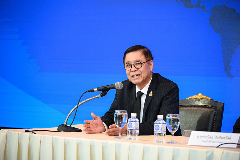 泰國外長希哈薩12日在記者會表示，柬埔寨應避免對泰國大選發表評論，並警告類似言論會破壞泰柬停火及雙邊關係所需要的信任。（泰國外交部提供）中央社記者李宗憲曼谷傳真　115年1月13日