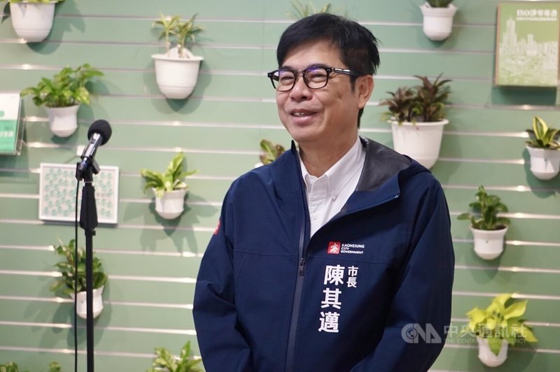 民主進步黨高雄市長初選民意調查結束，高雄市長陳其邁（圖）13日上午接受媒體聯訪表示，應該稍後很快就會知道結果，現在大家七上八下，讓參選人冷靜一下，請外界都別緊張。中央社記者董俊志攝　115年1月13日