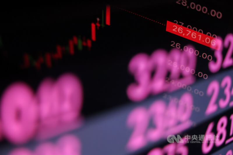 台股示意圖。（中央社檔案照片）