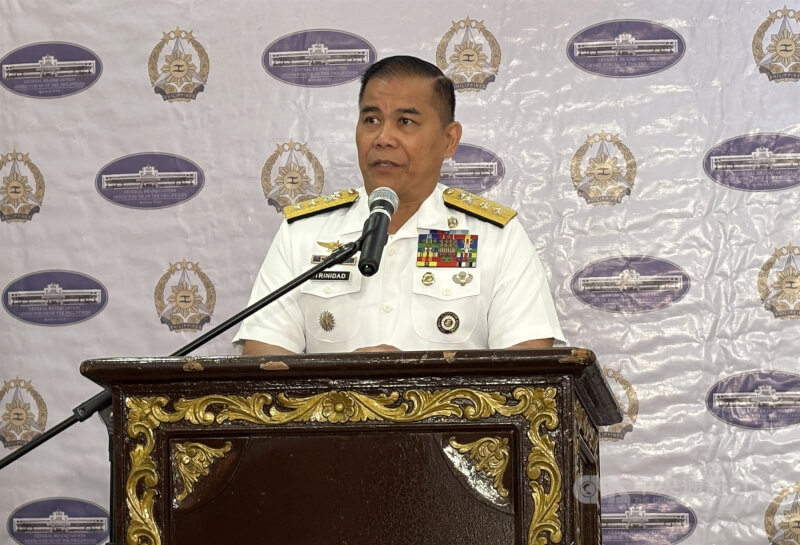 菲律賓海軍發言人崔尼代（圖）13日表示，菲方於今年第一週在仁愛暗沙海域監測到的中國船艦數量最多，計14艘，包括海警船6艘及海上民兵船8艘。（中央社檔案照片）