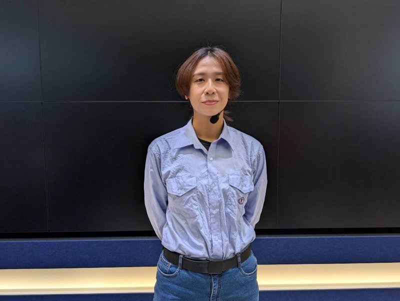 台電14日在高雄訓練中心舉辦「2026台電技能競賽」，正港「台電寶寶」、屏東區處人員莊孟潔（圖）也參賽，原本讀商的她搖身一變為「桿上蜘蛛人」，近年已投入颱風搶修工作。（台電提供）中央社記者林巧璉傳真　115年1月14日