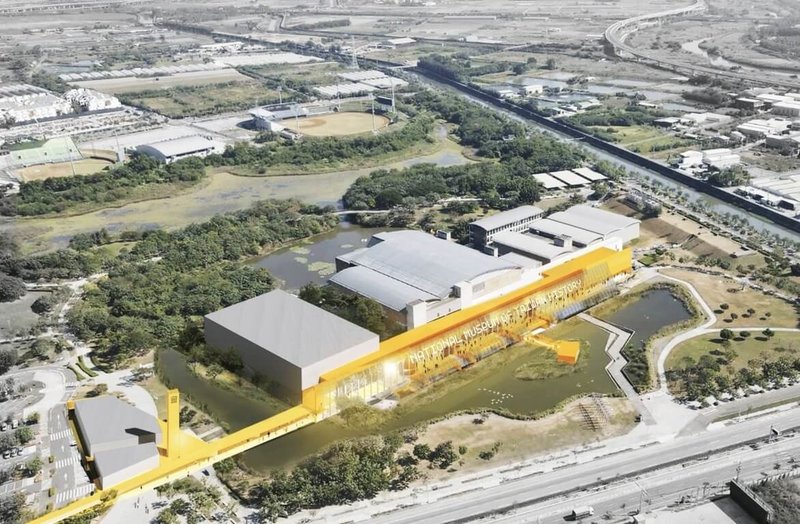 國立台灣歷史博物館於2021年升格為三級機構，館方也力推擴建，14日正式宣布已啟動第2期擴建計畫，預定興建3座建築。圖為擴建計畫模擬示意圖。（國立台灣歷史博物館提供）中央社記者張榮祥台南傳真　115年1月14日