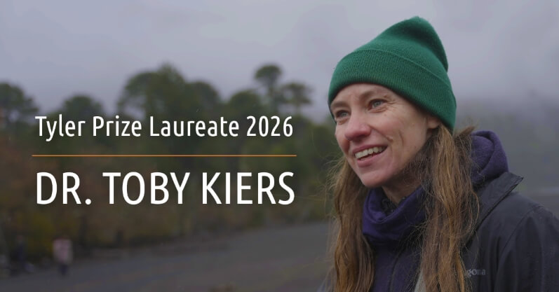 美國演化生物學家基爾斯憑藉對地下真菌網路研究獲頒有「環境諾貝爾獎」之稱的泰勒環境成就獎。（圖取自泰勒環境成就獎網頁tylerprize.org/）