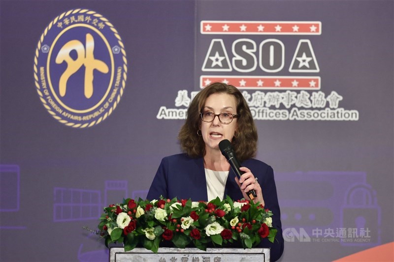 圖為美國在台協會（AIT）副處長梁凱雯（Karin Lang）。（中央社檔案照片）