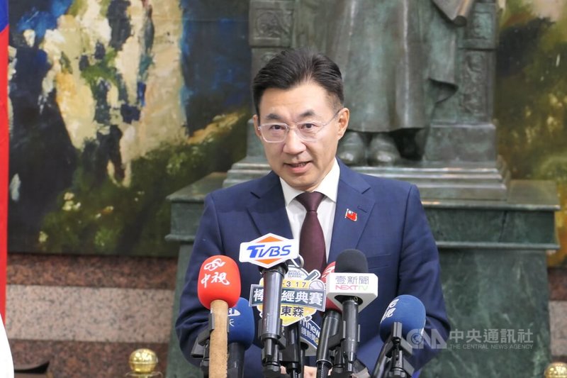 國民黨今天進行台中市長提名協調會，但仍無結果。有意參選的立法院副院長江啟臣表示，比較遺憾今天還是沒有共識，建議黨中央在1月底以前底定人選。中央社記者王承中攝　115年1月16日