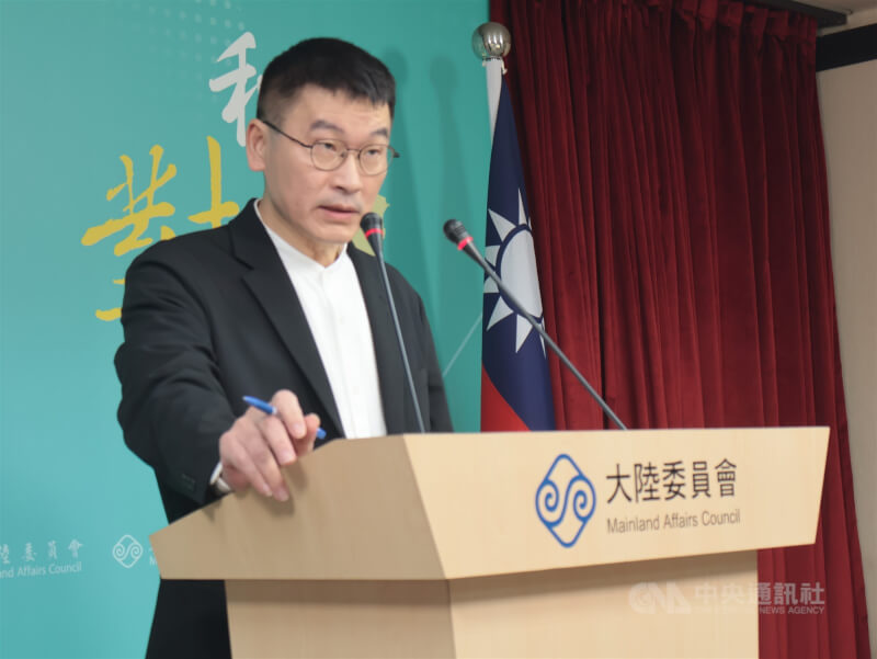 大陸委員會（陸委會）16日下午召開例行記者會，由副主委兼發言人梁文傑主持。中央社記者李雅雯攝　115年1月16日