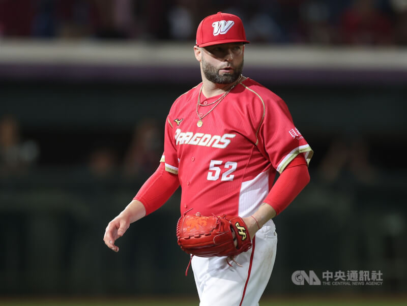 中華職棒味全龍隊洋投伍鐸。（中央社檔案照片）