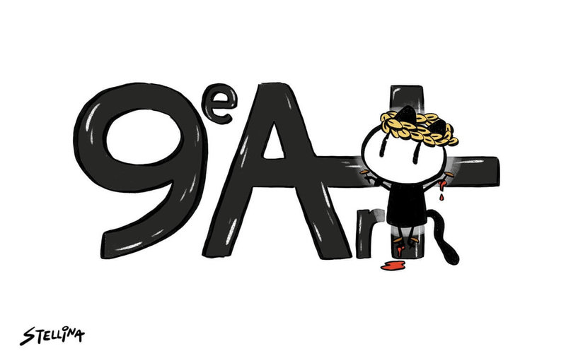 2026年安古蘭漫畫節取消，但漫畫家陳筱涵赴當地駐村的計畫不受影響，她也特地為此事繪製單幅漫畫。（陳筱涵提供）中央社記者曾依璇巴黎傳真　115年1月17日