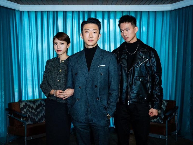 演員陳孟琪（左起）、張懷秋、吳念軒主演電影BAD GIRL，片中張懷秋飾演冷酷的夜店老闆，和吳念軒是搭檔，愛情上則愛上碩士高材生陳孟琪。（曼尼娛樂提供）中央社記者洪素津傳真　115年1月19日