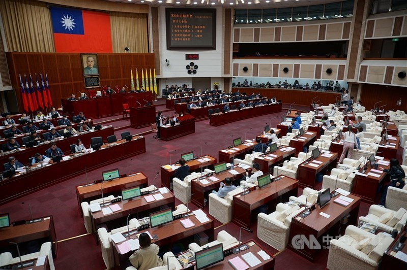 圖為台北市議會大會先前審議市府總預算。(中央社檔案照片)