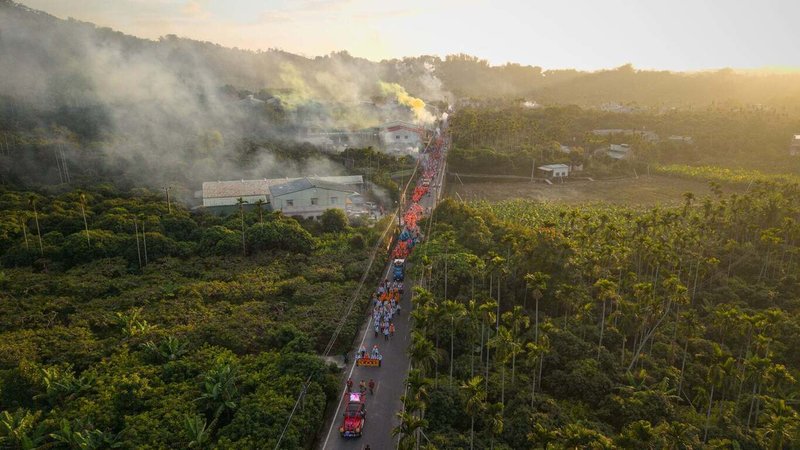 傳承近兩世紀的「玉山岩白杞寮迎觀音請媽祖」平安遶境活動，於2020年經嘉義縣政府登錄為民俗無形文化資產，是地方共同生活記憶。（文史工作者賴國華提供）中央社記者蔡智明傳真　115年1月19日
