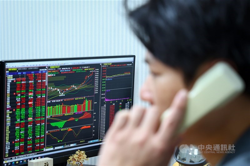 圖為台股示意圖。 （中央社檔案照片）