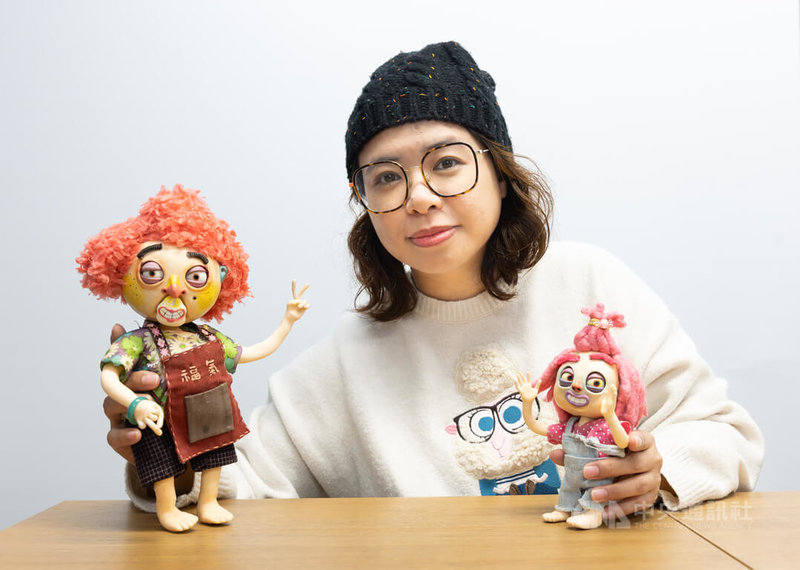 金馬獎最佳動畫短片導演黃勻弦（圖）推出停格動畫劇集「我是陳派派」，她自小跟著父親捏麵人長大，也透過捏麵人找到做停格動畫的耐心和興趣。中央社記者謝佳璋攝　115年1月21日