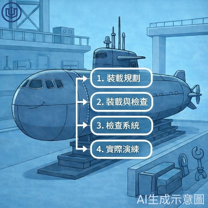 台船23日推出第2集「潛艦知識科普」內容，說明「潛航前的準備工作：裝載規劃與安全評估」。（台船提供）中央社記者游凱翔傳真　115年1月23日