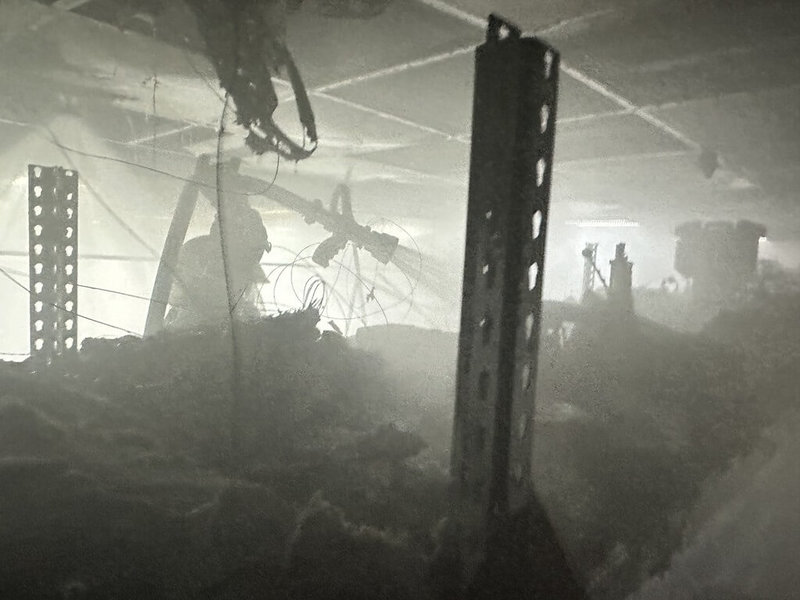 位於台南歸仁區的國家科學及技術委員會人工智慧產業專區資安暨智慧科技研發大樓23日火警，台南市政府消防局灌救撲滅火勢，無人傷亡。（消防局提供）中央社記者張榮祥台南傳真　115年1月23日