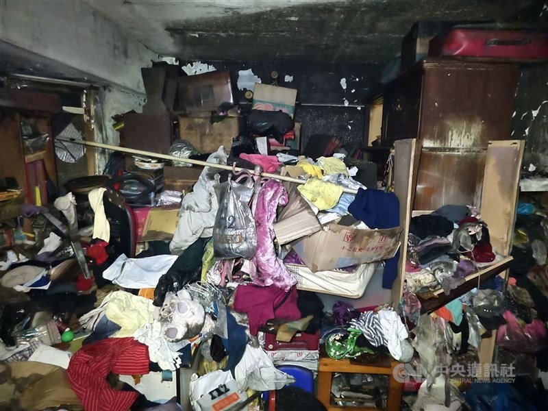 圖為基隆市樂利三街「台北生活家」大型社區2樓民宅火警現場照。（中央社檔案照片）