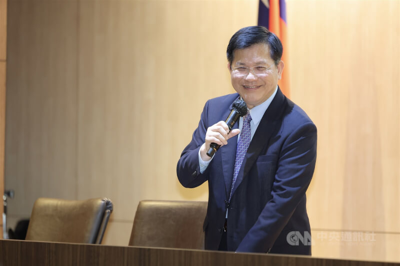 「永晝不息－楊進添回憶錄」新書發表會26日下午在台北舉行，外交部長林佳龍（圖）與會，致詞分享讀後心得。中央社記者翁睿坤攝　115年1月26日