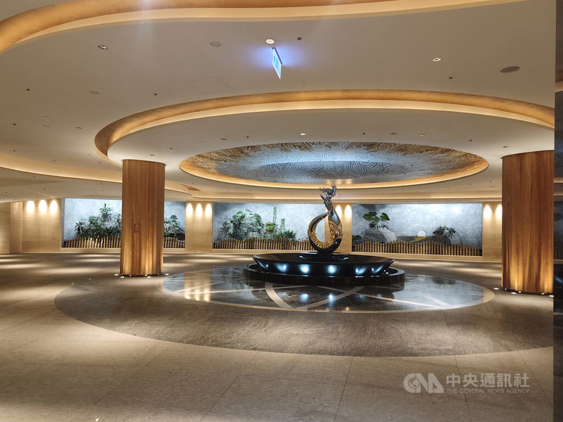 陶朱隱園27日公開B1停車場內裝，一戶可分得5個停車位。中央社記者何秀玲攝　115年1月27日