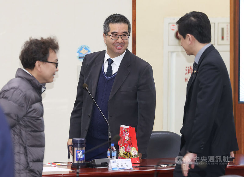 國民黨28日下午在中央黨部召開中常會，2月2日將率團訪問中國北京的副主席蕭旭岑（中）出席與會。中央社記者謝佳璋攝　115年1月28日