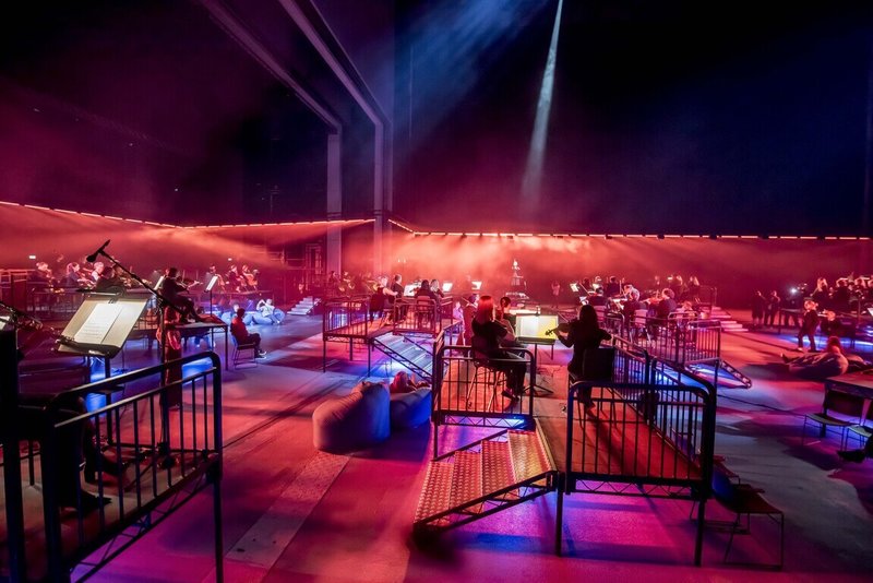 台中國家歌劇院「藝想春天Arts NOVA」系列將於3月登場，由美籍華裔作曲家黃若創作的沉浸式交響作品「浮聲之城」揭開序幕，觀眾可以在大劇院裡穿梭、遊走在各項器樂聲部之間。（台中國家歌劇院提供）中央社記者郝雪卿傳真  115年1月28日