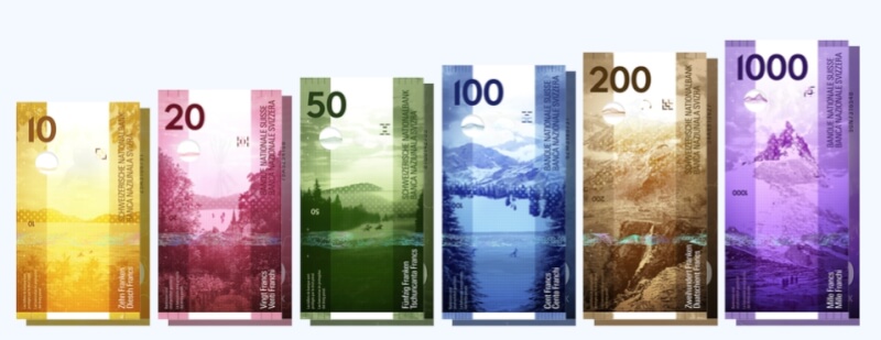 圖為入圍設計決賽的設計師卡斯特沃勒薩格爾打造的瑞士新版紙鈔。 （圖取自瑞士國家銀行網頁www.snb.ch/）