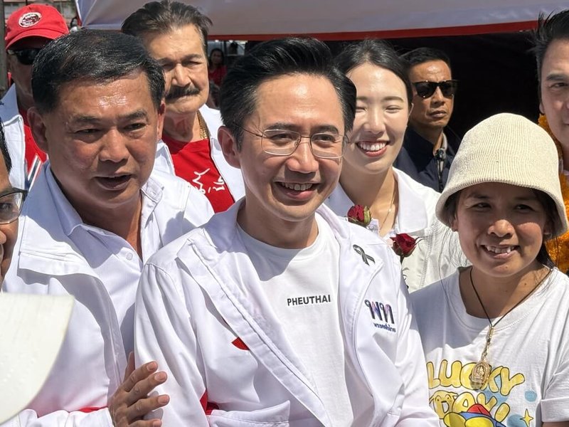 泰國為泰黨首席總理候選人尤德查南最近離開曼谷，積極在其他鄉鎮造勢催票。中央社記者李宗憲北標府攝　115年1月29日