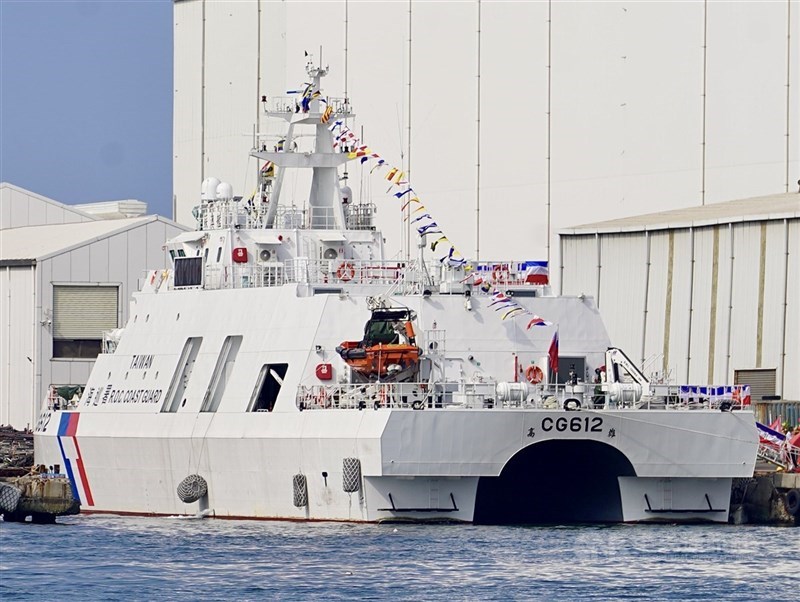 圖為600噸級巡防艦「蘇澳艦」CG612交船服役。（中央社檔案照片）