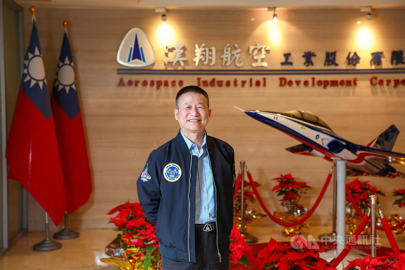 漢翔董事長曹進平接受中央社團隊專訪時表示，漢翔已完備新式初教機的關鍵組件研發，盼在地生產留才。中央社記者王騰毅攝　115年1月31日