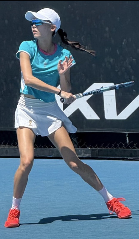 2026年澳網聽障網球邀請賽1日進行最後一天賽事,台灣好手林家文(見圖)在女單賽事榮獲季軍。(NAJA蔡再基JACKY提供)中央社記者黎建忠傳真 115年2月1日