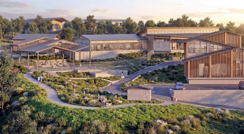 新北市動物保護防疫處4日表示，新店動物之家預計打造日式禪風風格生命教育場域，成為收容動物的智慧健康照護中心。圖為規劃設計構想圖。（新北市府動保處提供）中央社記者黃旭昇新北傳真    115年2月4日