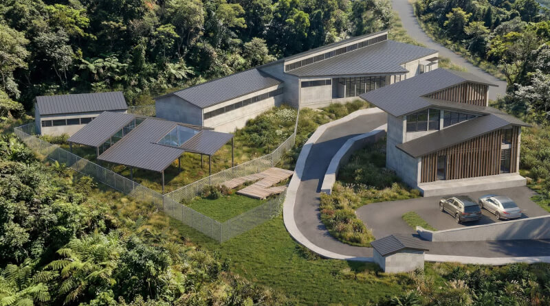 新北市動物保護防疫處4日表示，新店動物之家預計打造成智慧健康照護中心，對收容動物導入智慧化的診療與照護，預計今年底前完成規劃設計。圖為規劃設計構想圖。（新北市府動保處提供）中央社記者黃旭昇新北傳真    115年2月4日