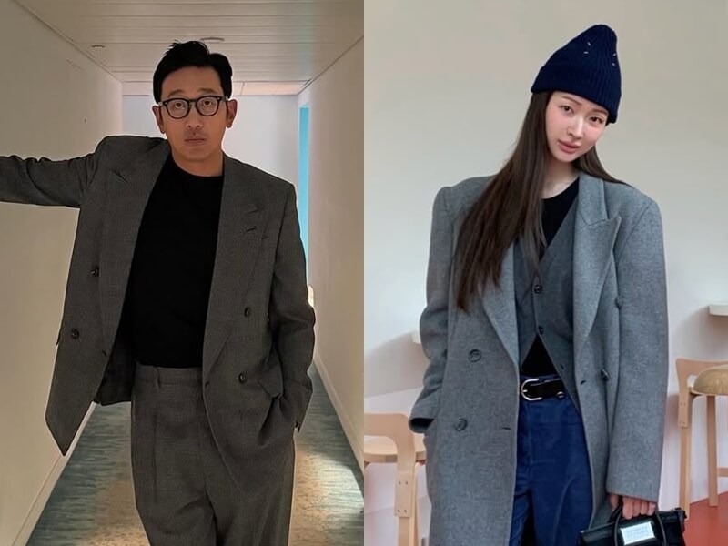 韓國影帝河正宇（左）與女演員車貞媛（右）所屬經紀公司證實，兩人正在交往。（左圖取自instagram.com/__hajungwoo、右圖取自instagram.com/ch_amii）