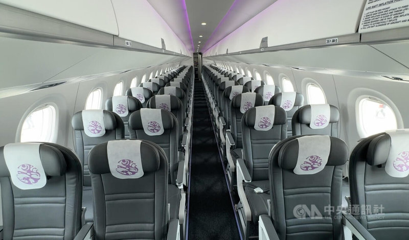 新加坡航展本週展開，巴西航空工業（Embraer）展出E195-E2客機。中央社記者吳昇鴻新加坡攝　115年2月6日