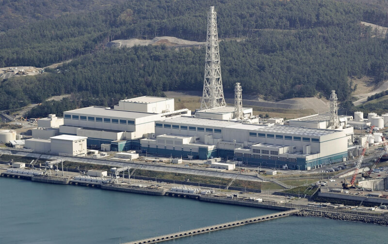 日本新潟縣的柏崎刈羽核電廠5號、6號、7號機組。（共同社）