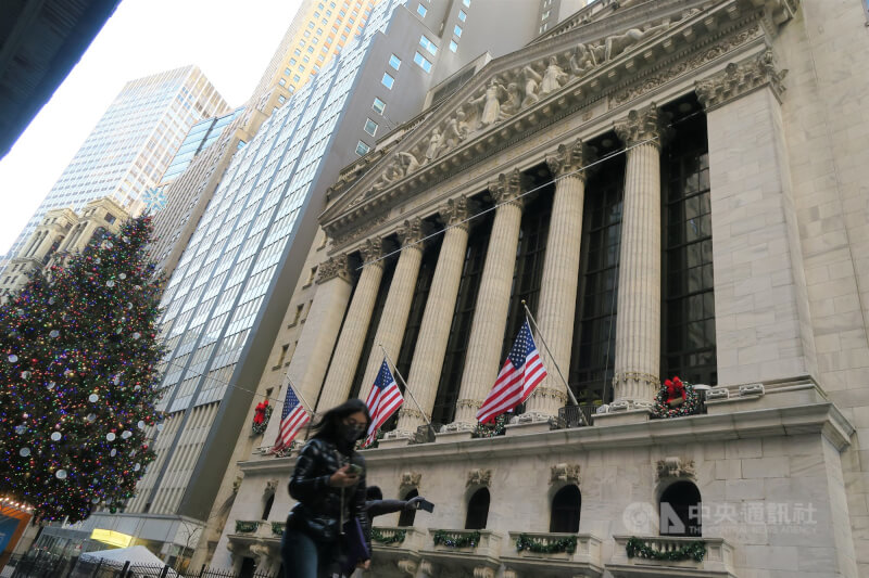 圖為美國紐約證券交易所。（中央社檔案照片）