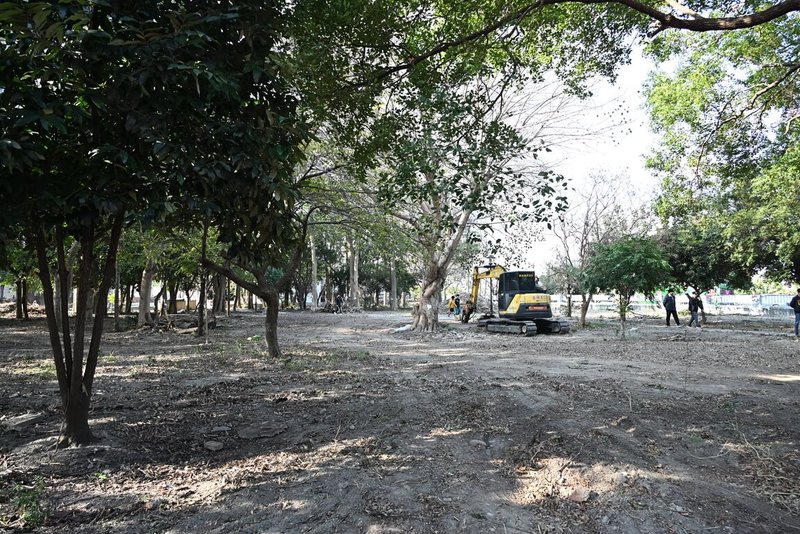 「彰化縣福興鄉大興國小旁自然遊戲場建置計畫」開工動土典禮10日上午舉行，遊戲場融合福興鄉的飛行場、防空塔及砲塔等歷史建築，以「飛行探索樂園」為主題打造，預計今年10月完工。（縣府提供）中央社記者吳哲豪傳真　115年2月10日