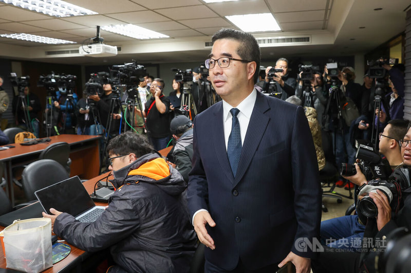 國共兩黨智庫論壇成果記者會10日上午在台北舉行，中國國民黨副主席蕭旭岑（前）出席。中央社記者吳家昇攝　115年2月10日