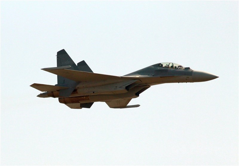 圖為共軍殲-16戰機。（中央社檔案照片）